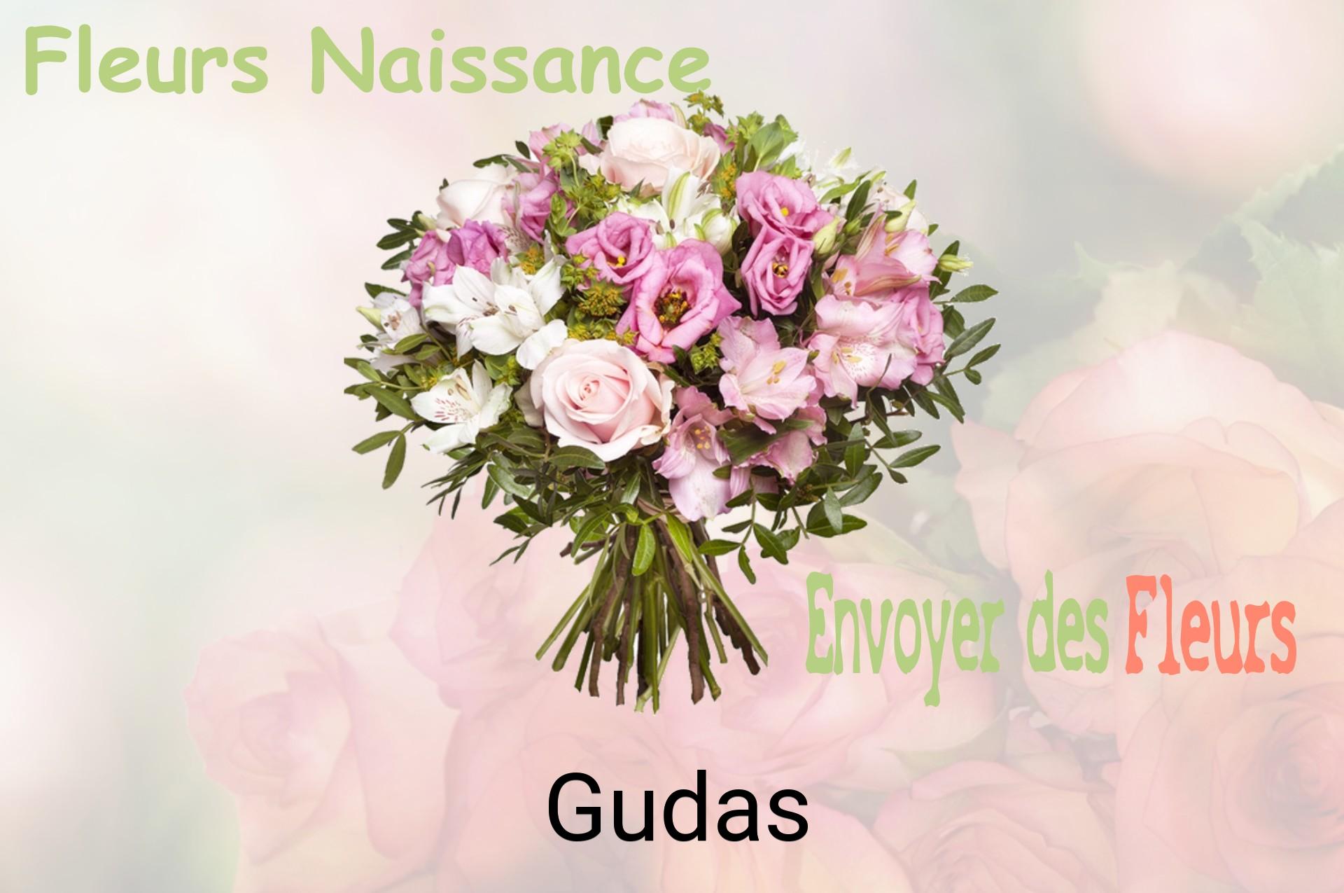 Bouquet de fleurs de naissance livré à Gudas